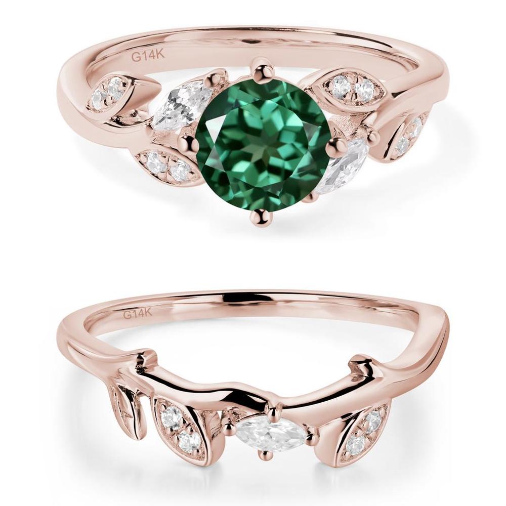 Vine Leaf Green Sapphire Engagement Ring - LUO Jewelry #metal_xxxxx