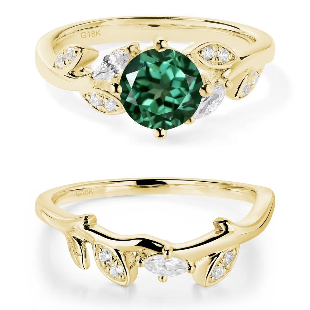 Vine Leaf Green Sapphire Engagement Ring - LUO Jewelry #metal_xxxxx