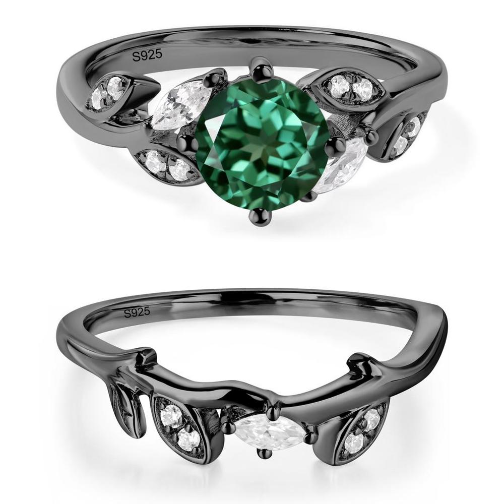 Vine Leaf Green Sapphire Engagement Ring - LUO Jewelry #metal_xxxxx