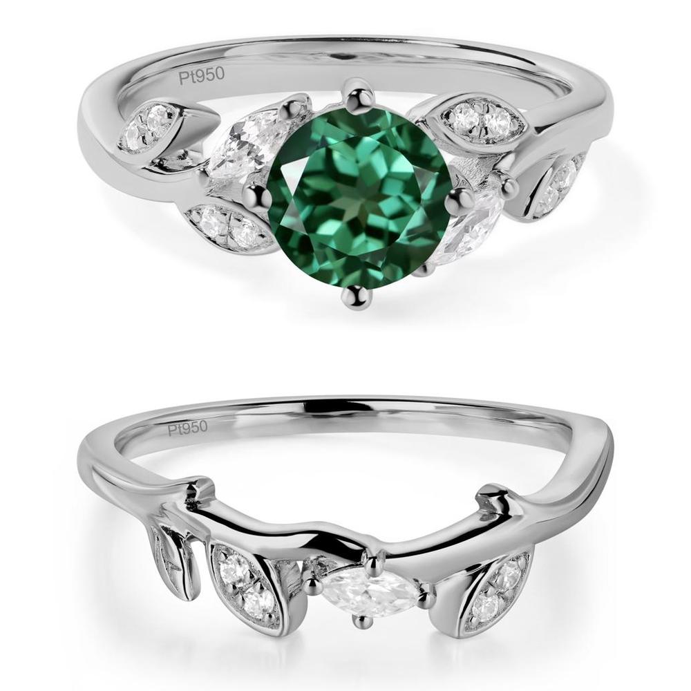 Vine Leaf Green Sapphire Engagement Ring - LUO Jewelry #metal_xxxxx