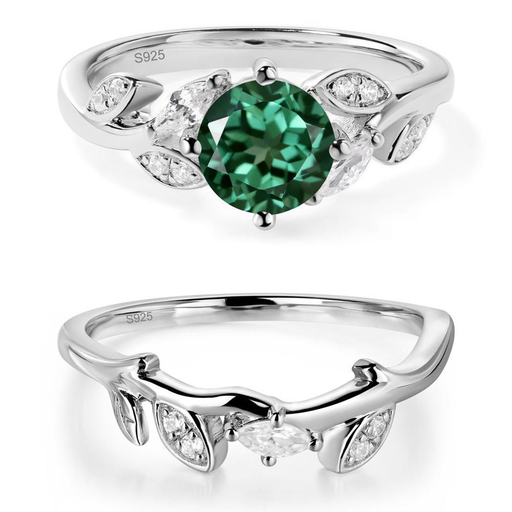 Vine Leaf Green Sapphire Engagement Ring - LUO Jewelry #metal_xxxxx