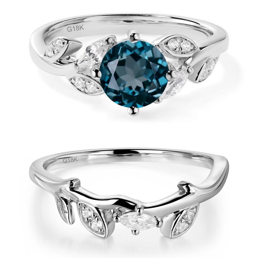 Vine Leaf London Blue Topaz Engagement Ring - LUO Jewelry #metal_xxxxx