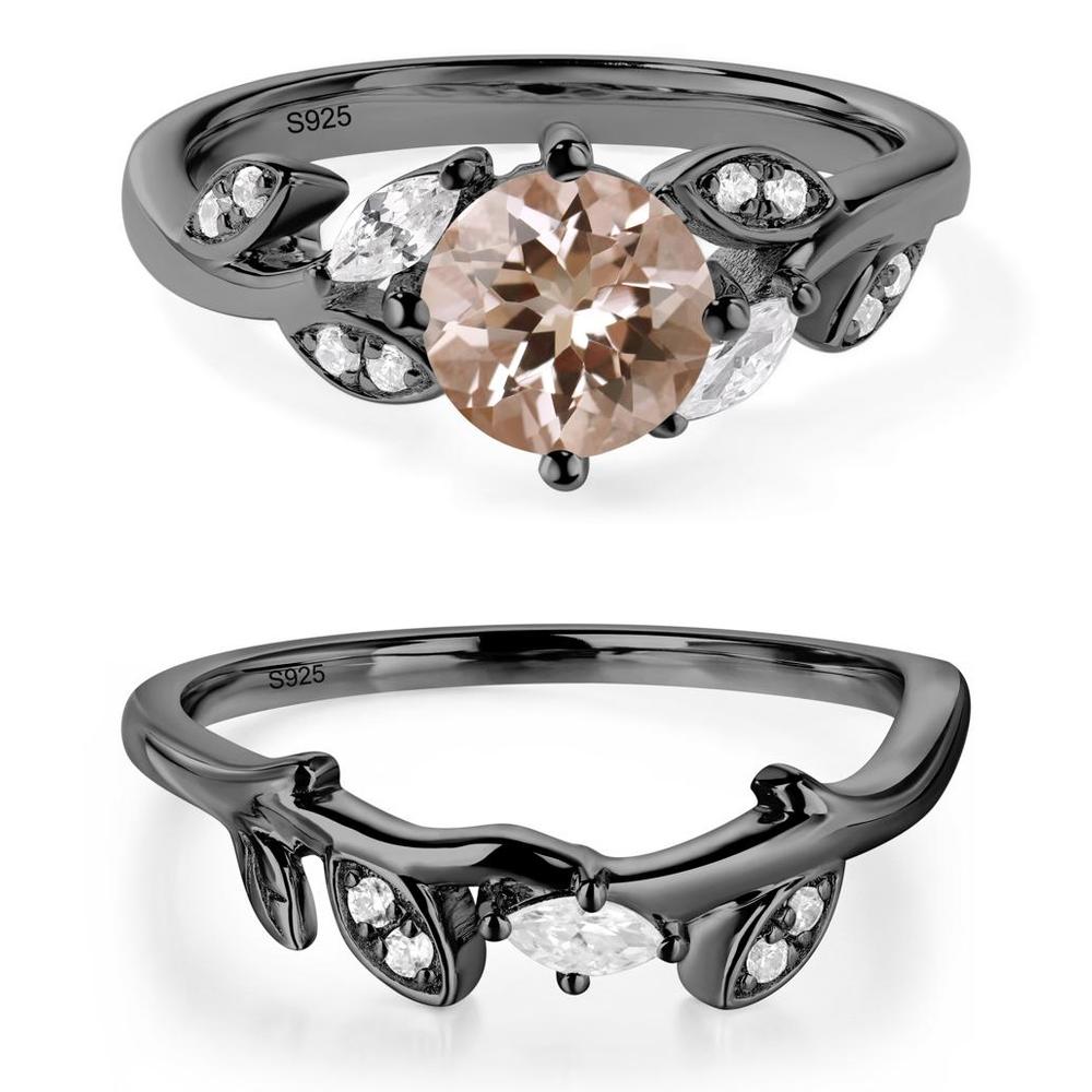 Vine Leaf Morganite Engagement Ring - LUO Jewelry #metal_xxxxx