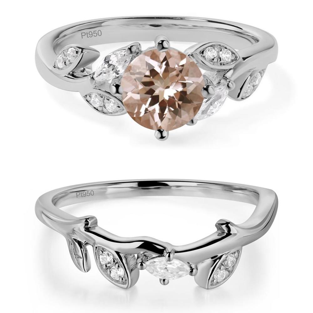 Vine Leaf Morganite Engagement Ring - LUO Jewelry #metal_xxxxx