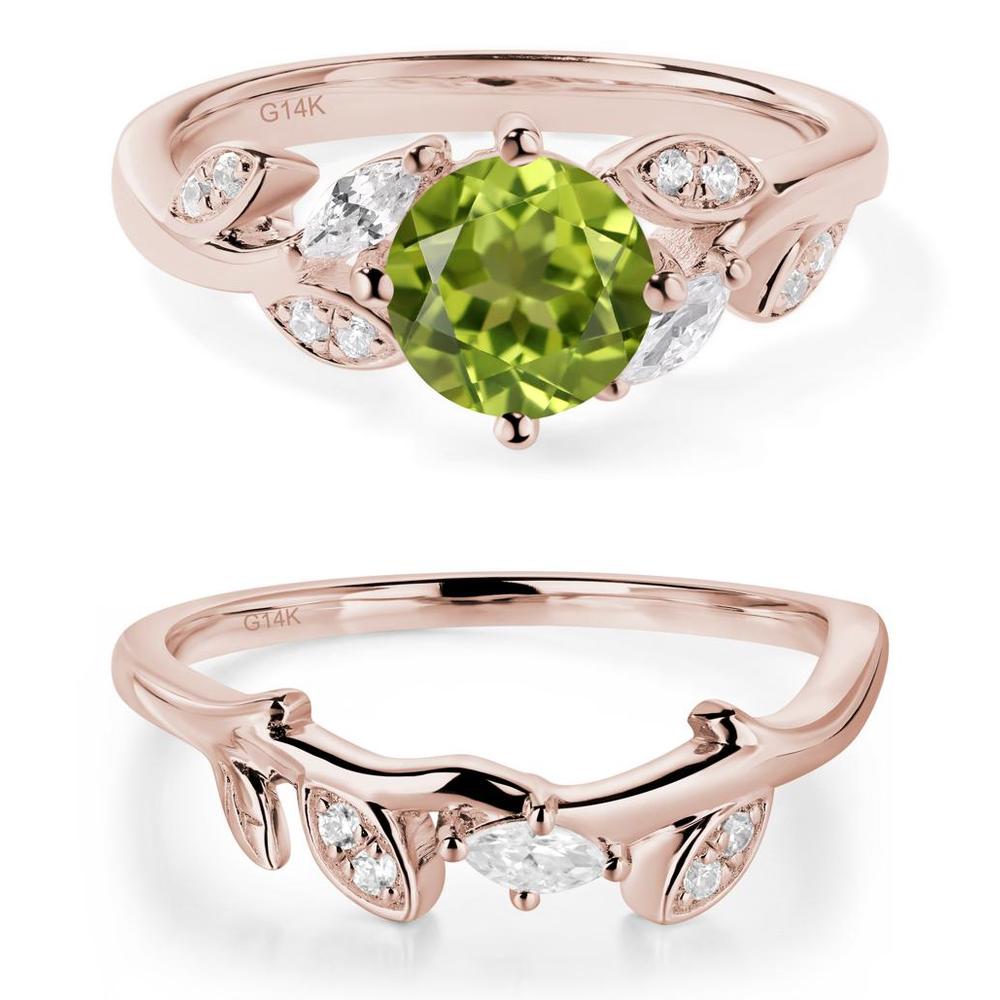 Vine Leaf Peridot Engagement Ring - LUO Jewelry #metal_xxxxx