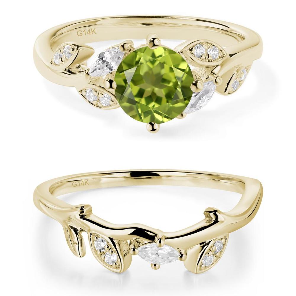 Vine Leaf Peridot Engagement Ring - LUO Jewelry #metal_xxxxx