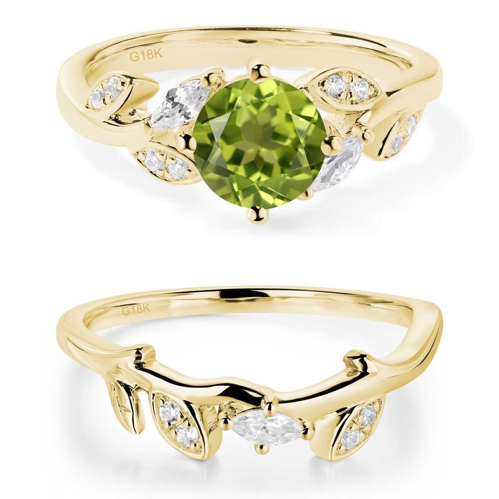 Vine Leaf Peridot Engagement Ring - LUO Jewelry #metal_xxxxx