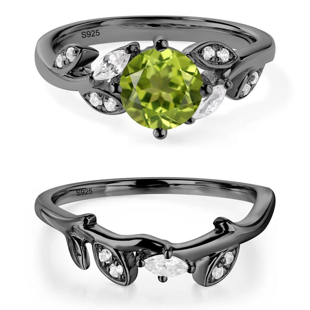 Vine Leaf Peridot Engagement Ring - LUO Jewelry #metal_xxxxx