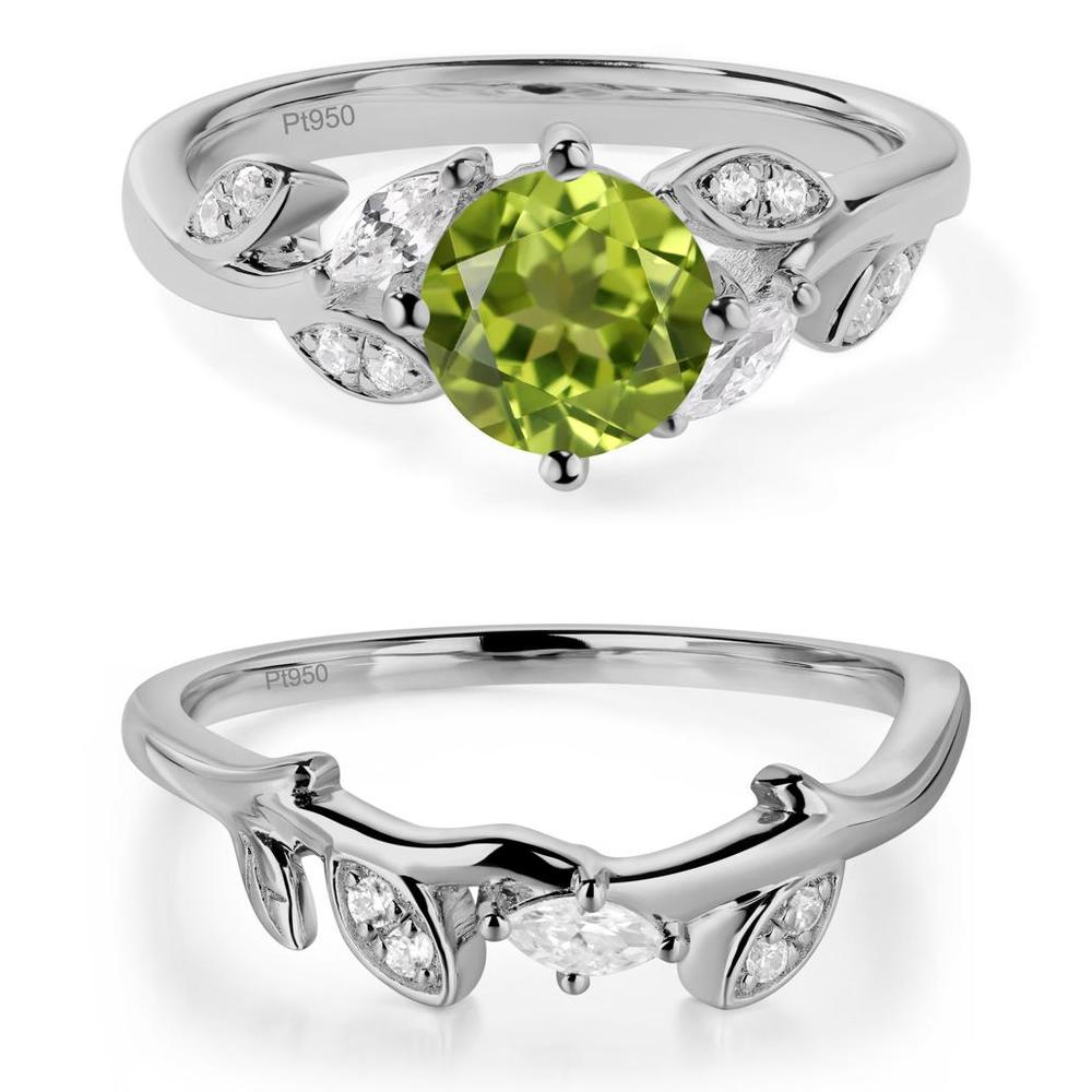 Vine Leaf Peridot Engagement Ring - LUO Jewelry #metal_xxxxx