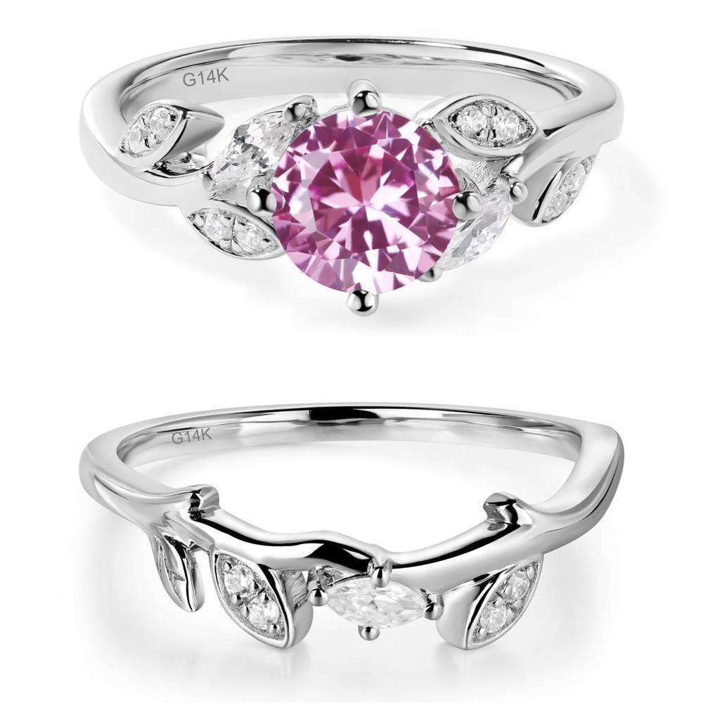 Vine Leaf Pink Sapphire Engagement Ring - LUO Jewelry #metal_xxxxx