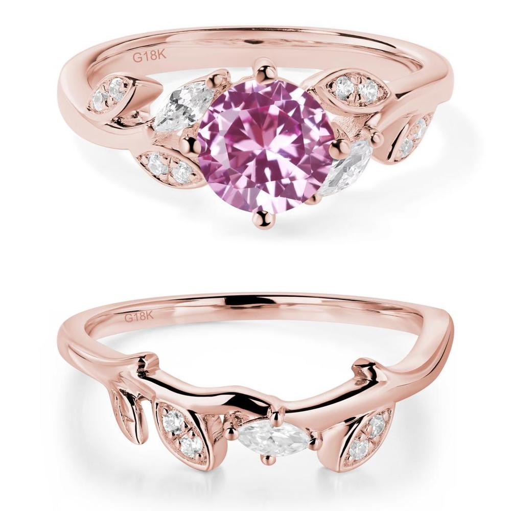 Vine Leaf Pink Sapphire Engagement Ring - LUO Jewelry #metal_xxxxx