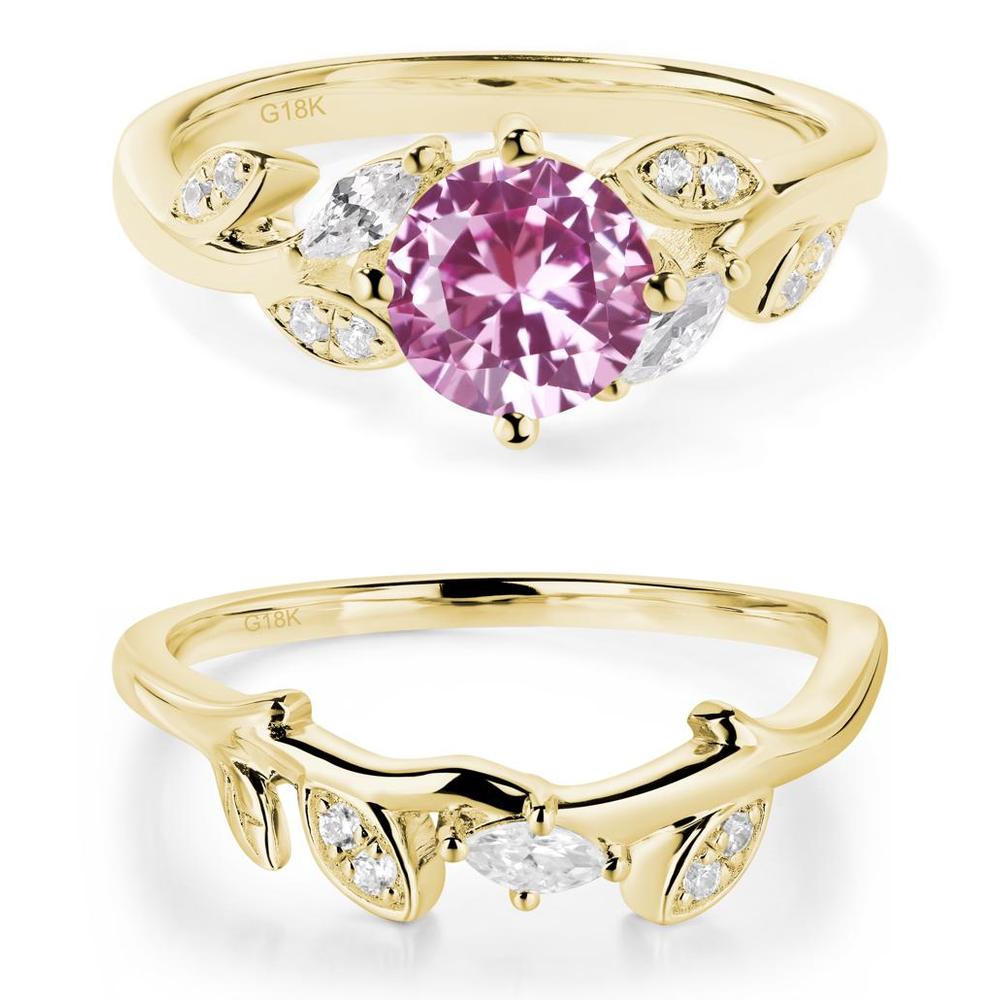 Vine Leaf Pink Sapphire Engagement Ring - LUO Jewelry #metal_xxxxx