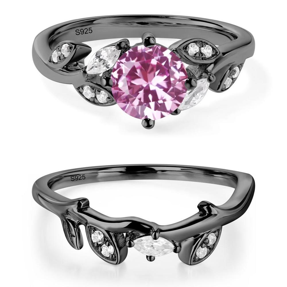 Vine Leaf Pink Sapphire Engagement Ring - LUO Jewelry #metal_xxxxx