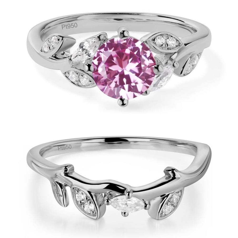 Vine Leaf Pink Sapphire Engagement Ring - LUO Jewelry #metal_xxxxx