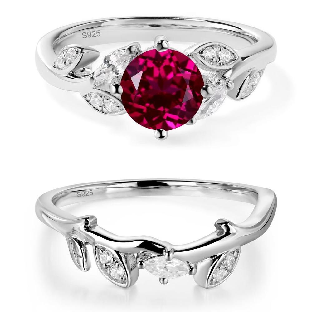 Vine Leaf Ruby Engagement Ring - LUO Jewelry #metal_xxxxx