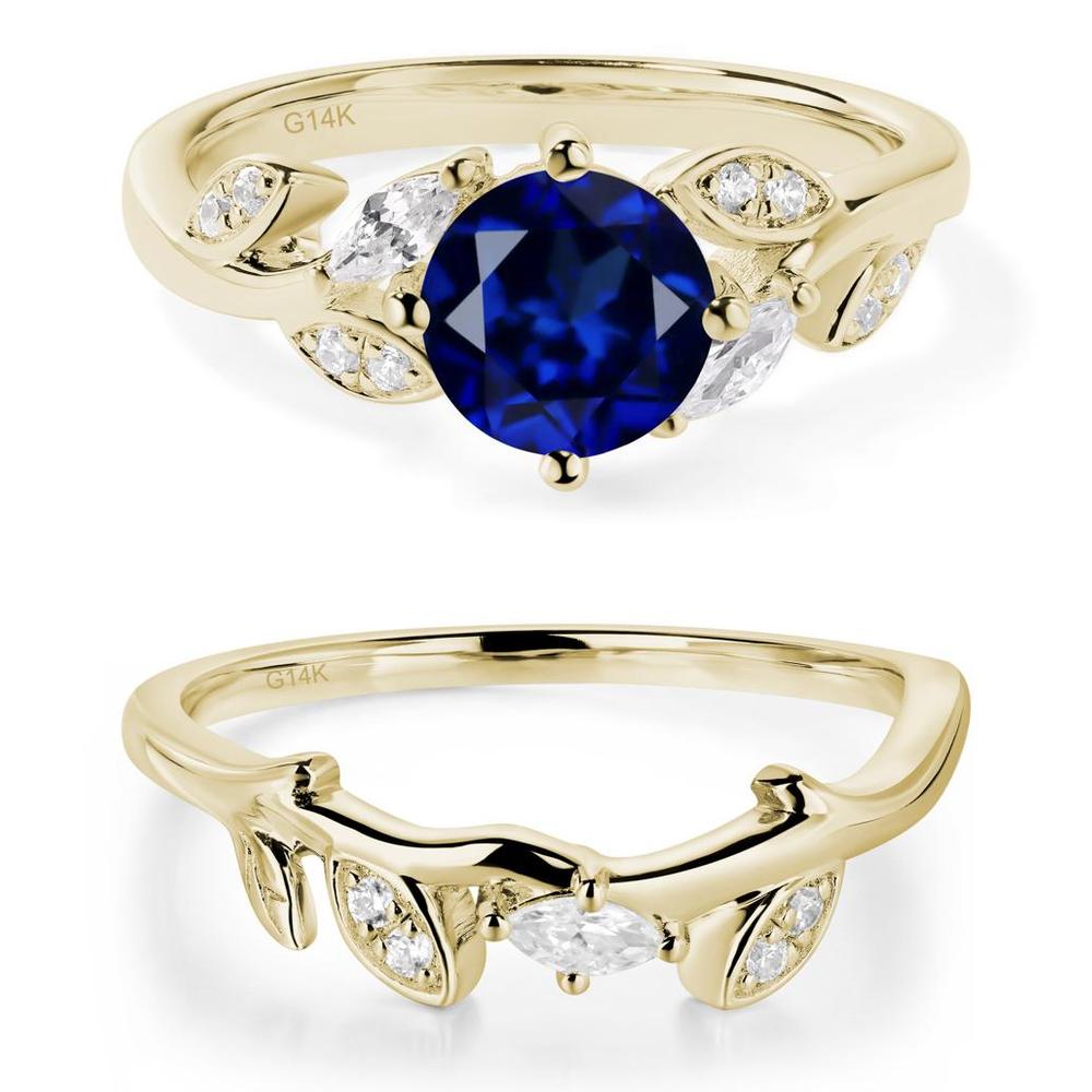 Vine Leaf Sapphire Engagement Ring - LUO Jewelry #metal_xxxxx