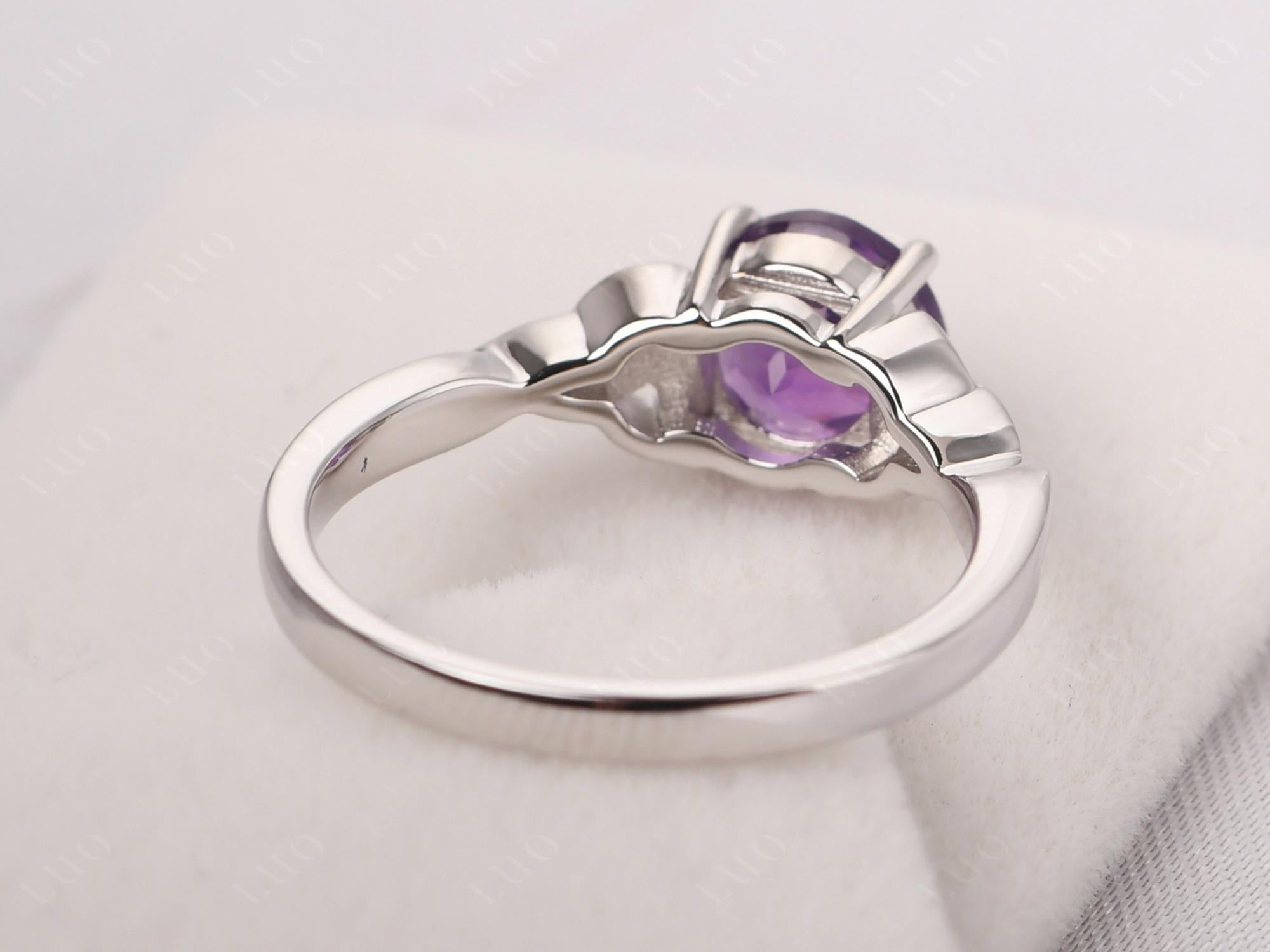 Round Cut Amethyst Celtic Ring - LUO Jewelry 