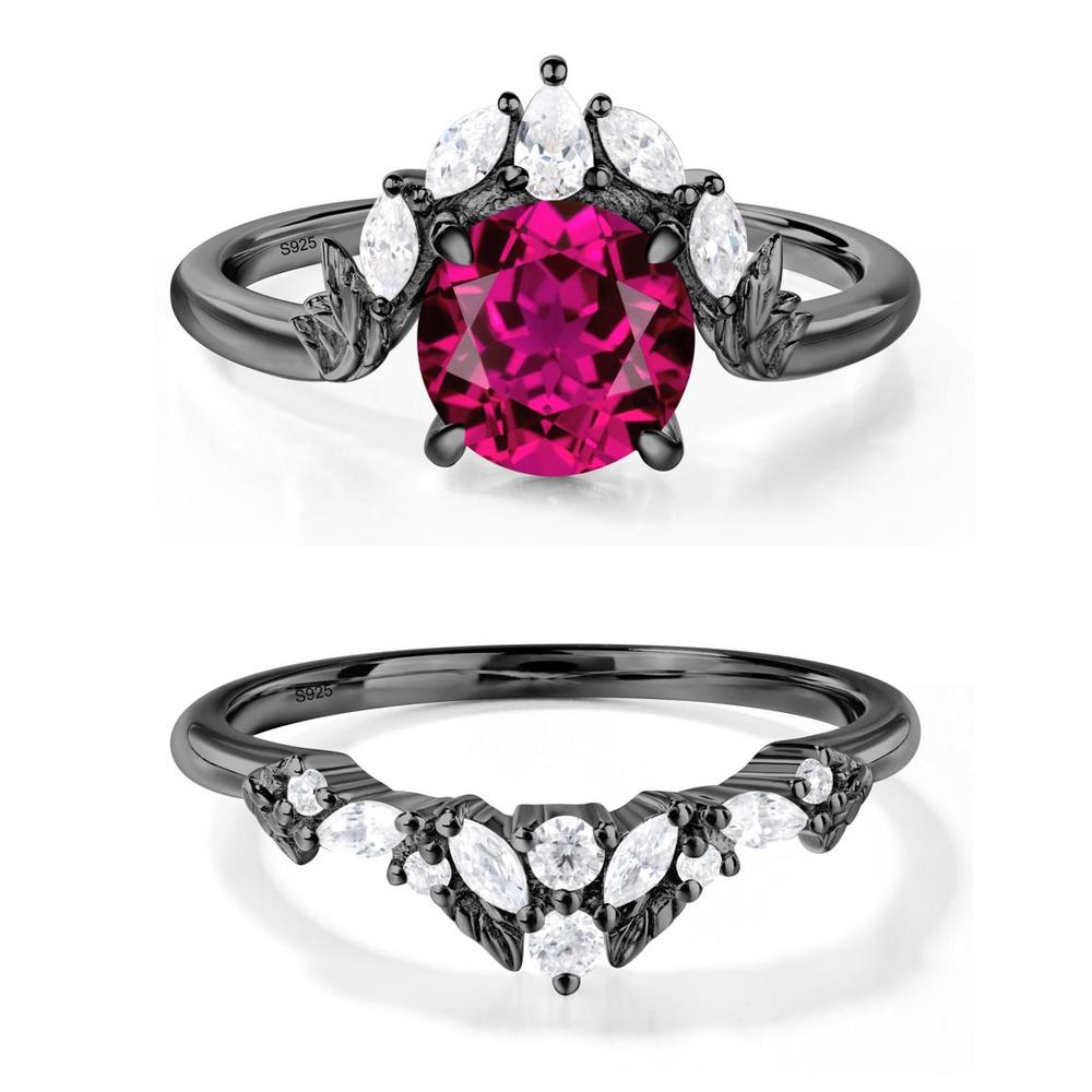 Ruby Ring with Marquise Side Stone - LUO Jewelry #metal_xxxxx