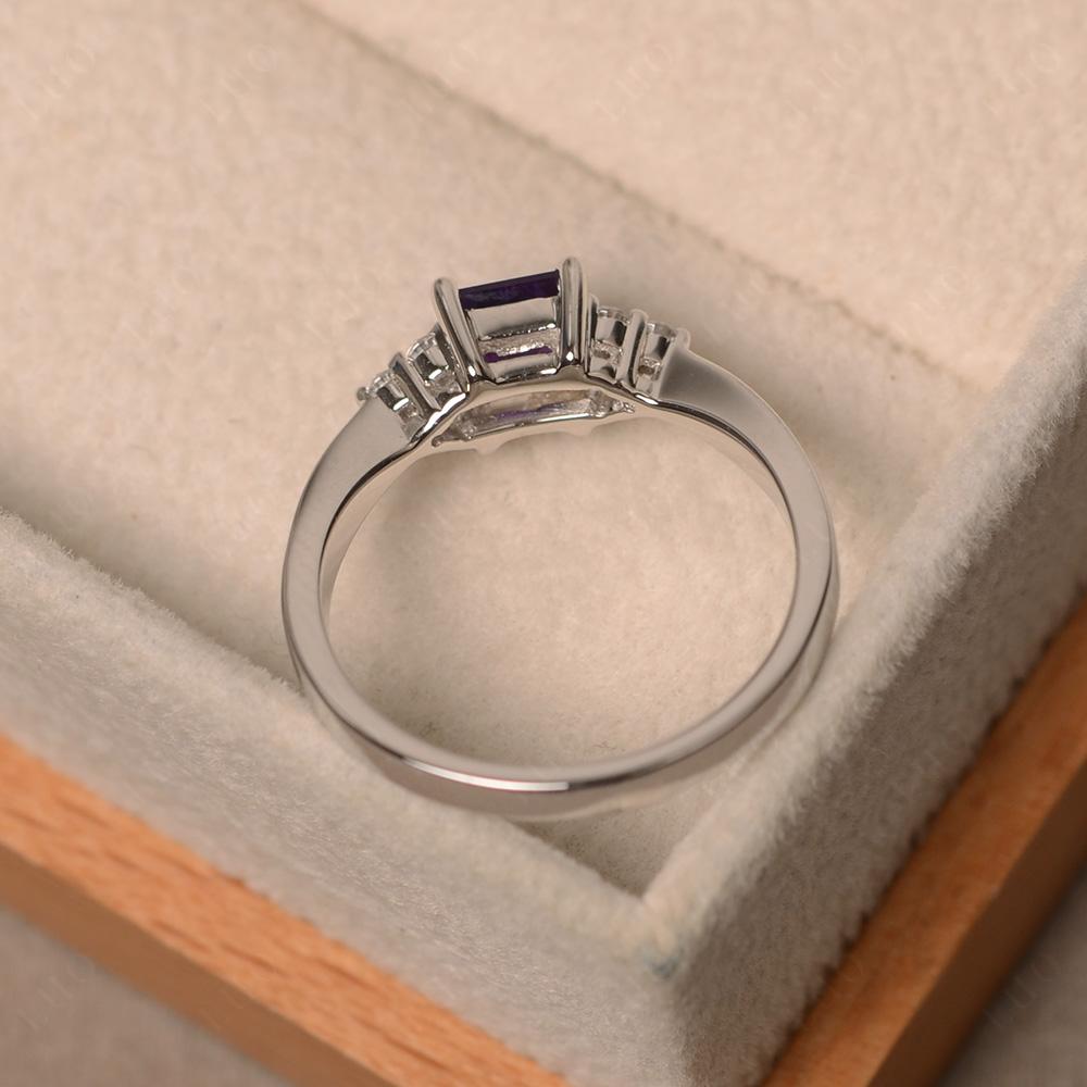 Princess Cut Amethyst Petite Ring - LUO Jewelry 