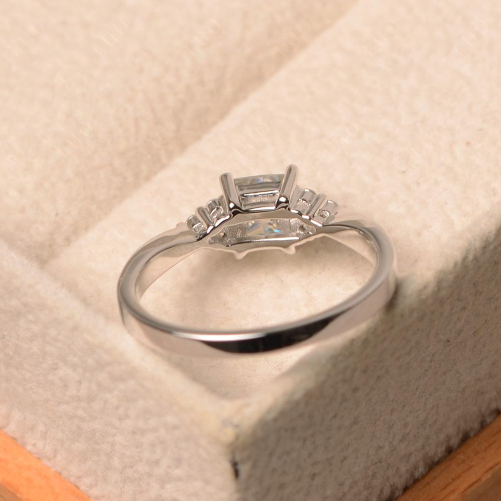 Princess Cut Moissanite Petite Ring - LUO Jewelry 