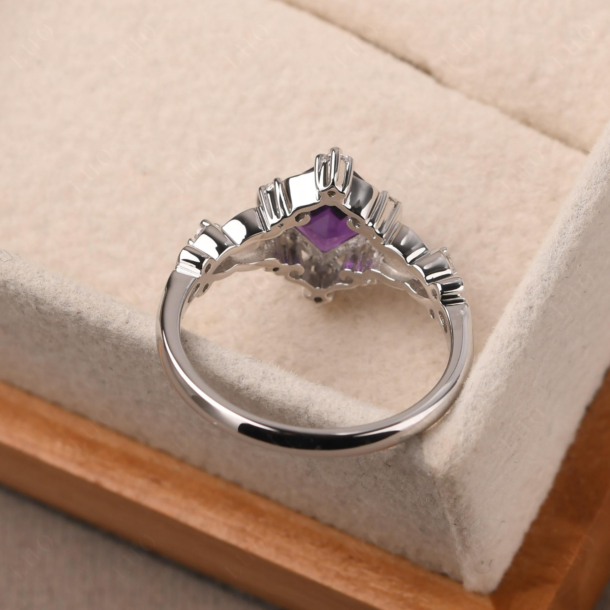 Amethyst Art Deco Ring - LUO Jewelry 