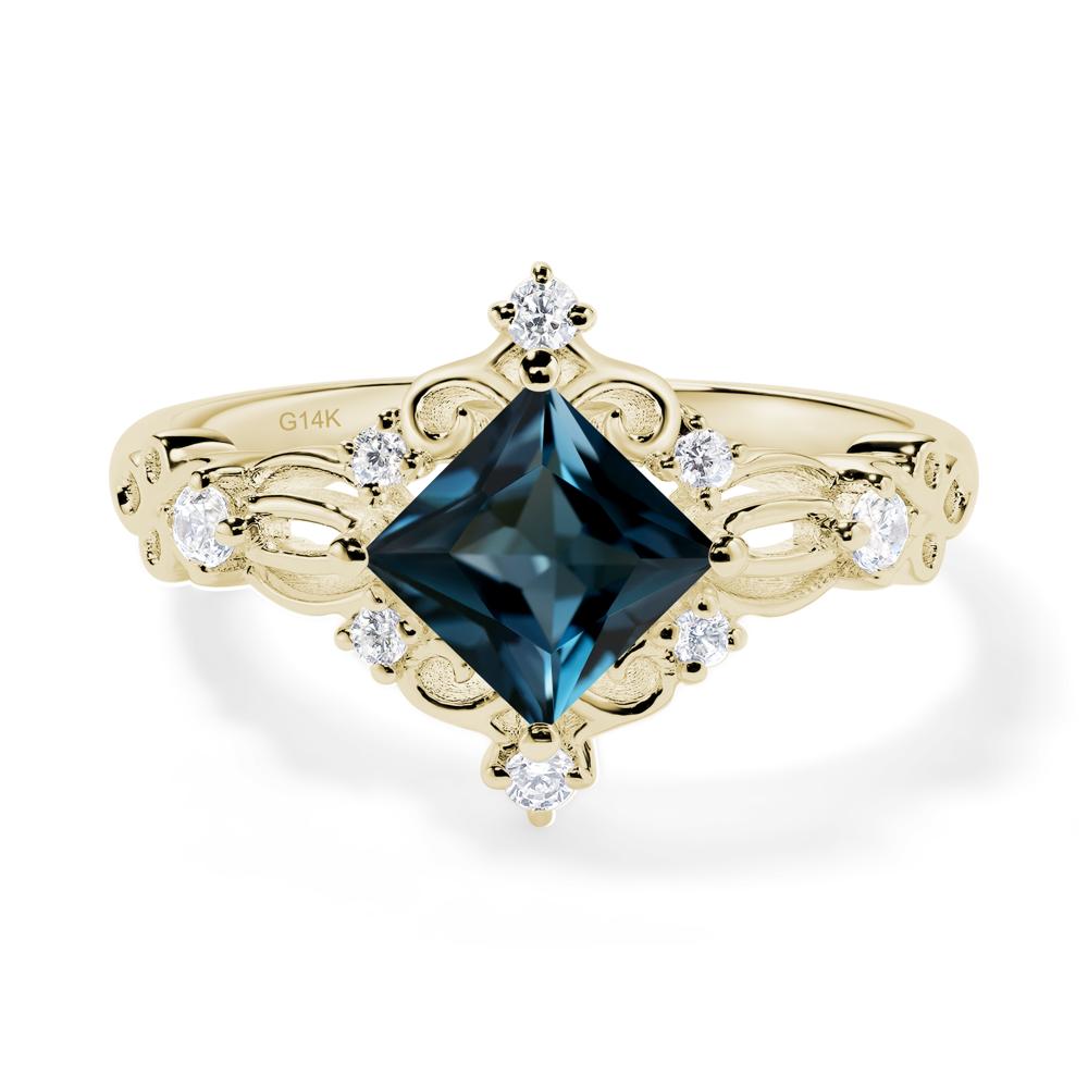 London Blue Topaz Sparkle Ring - LUO Jewelry #metal_14k yellow gold