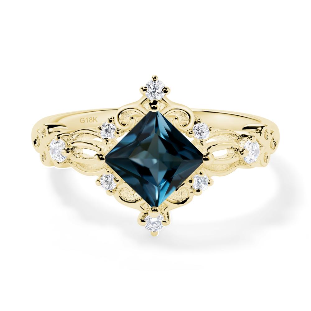 London Blue Topaz Sparkle Ring - LUO Jewelry #metal_18k yellow gold