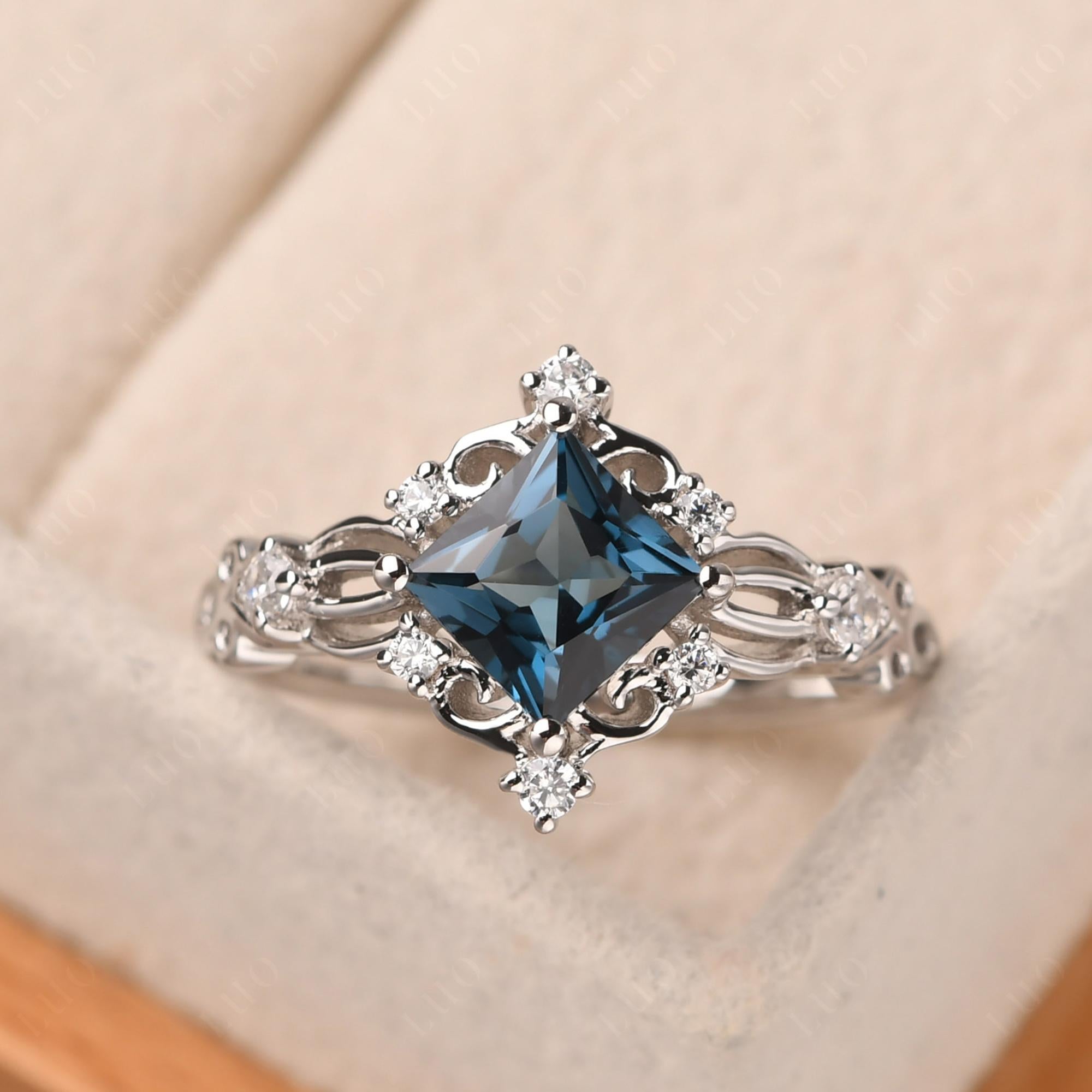 London Blue Topaz Sparkle Ring - LUO Jewelry 