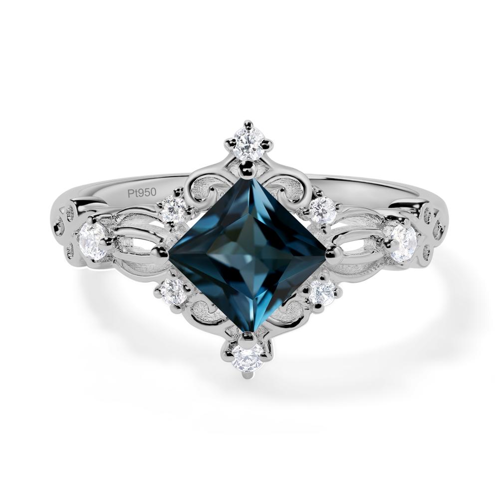 London Blue Topaz Sparkle Ring - LUO Jewelry #metal_platinum