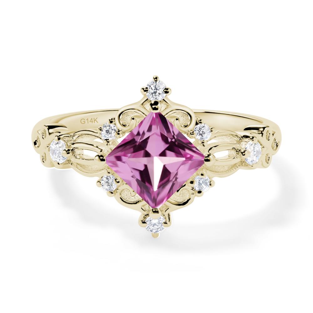 Pink Sapphire Sparkle Ring - LUO Jewelry #metal_14k yellow gold