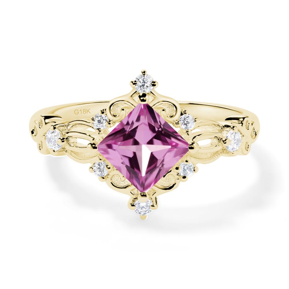 Pink Sapphire Sparkle Ring - LUO Jewelry #metal_18k yellow gold