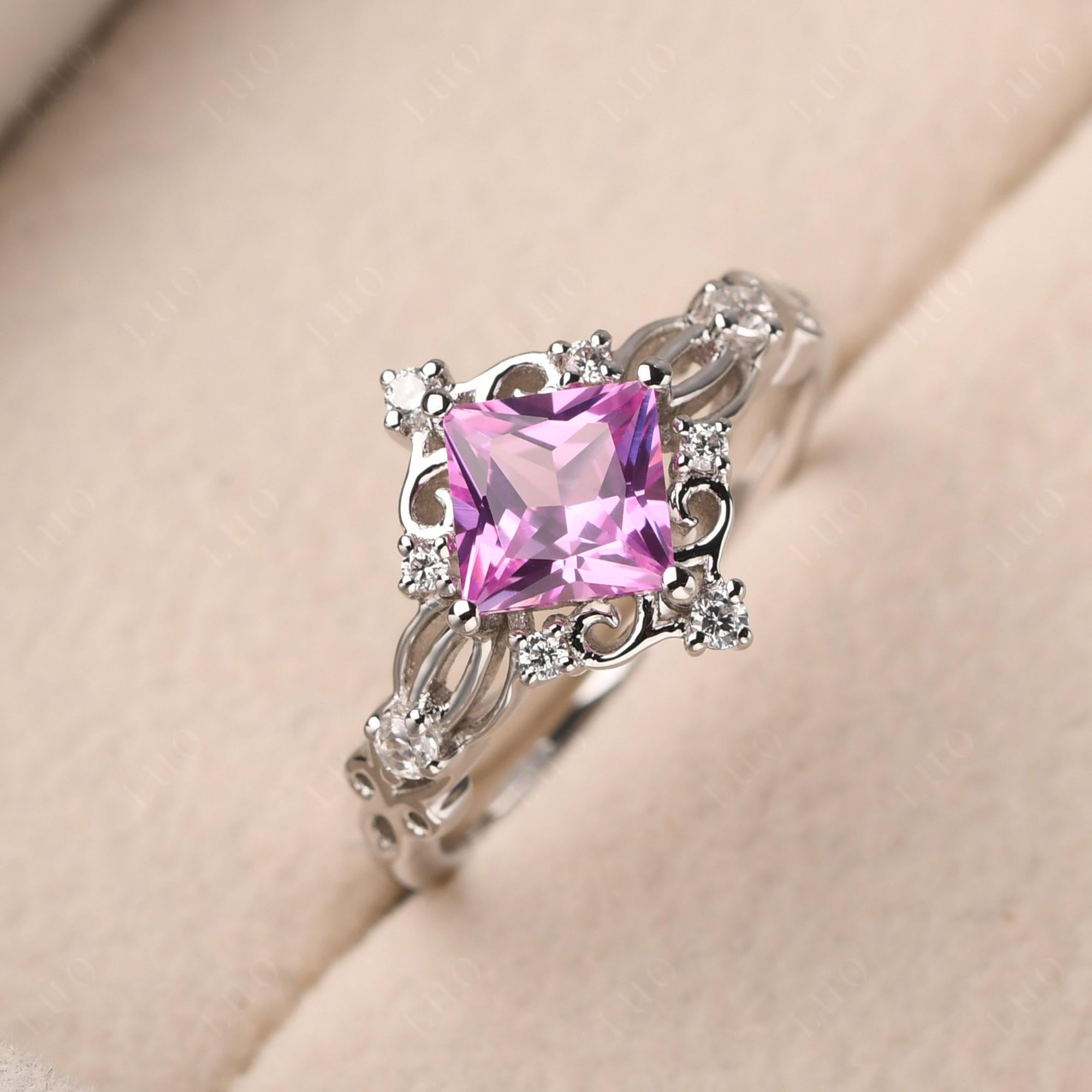 Pink Sapphire Sparkle Ring - LUO Jewelry 