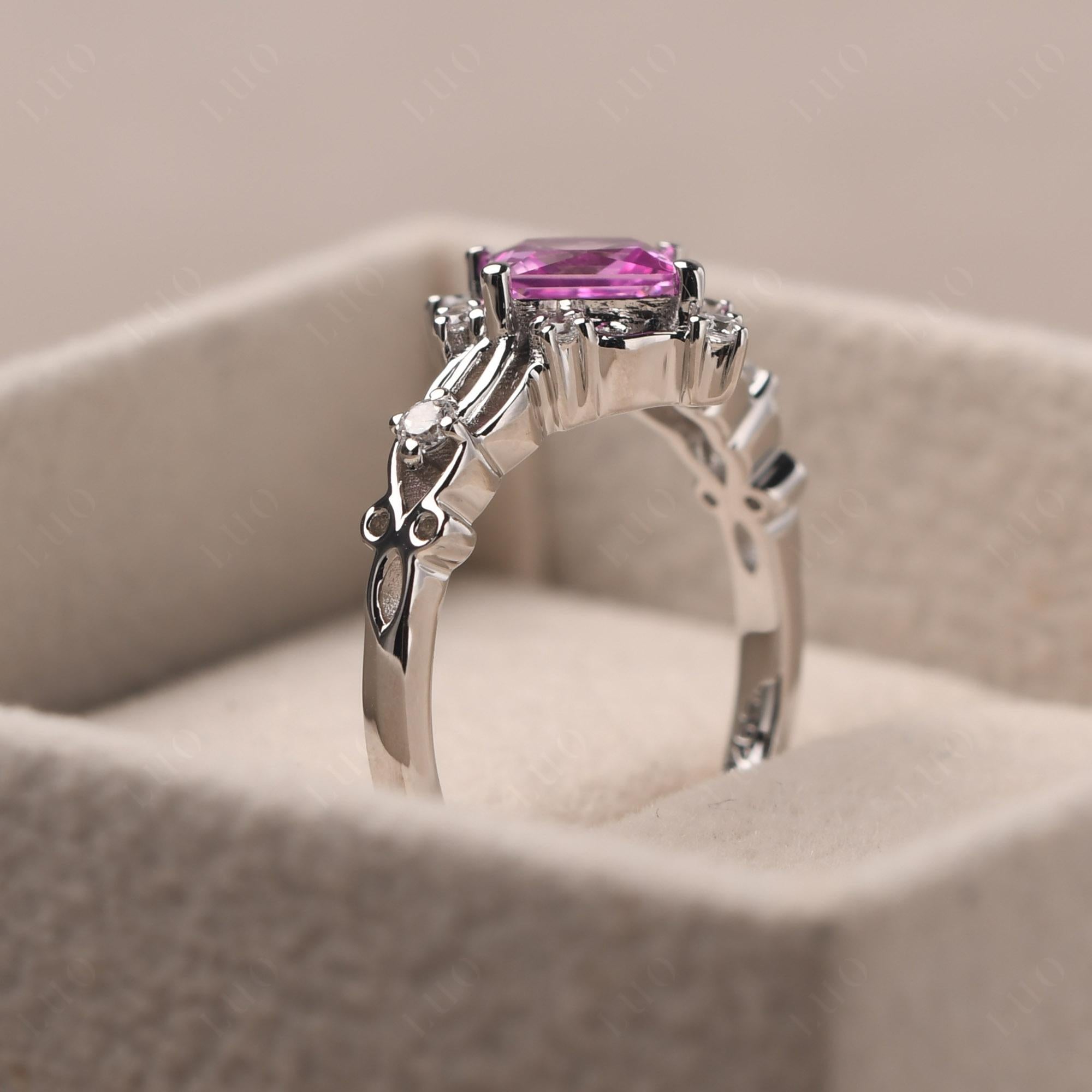 Pink Sapphire Sparkle Ring - LUO Jewelry 