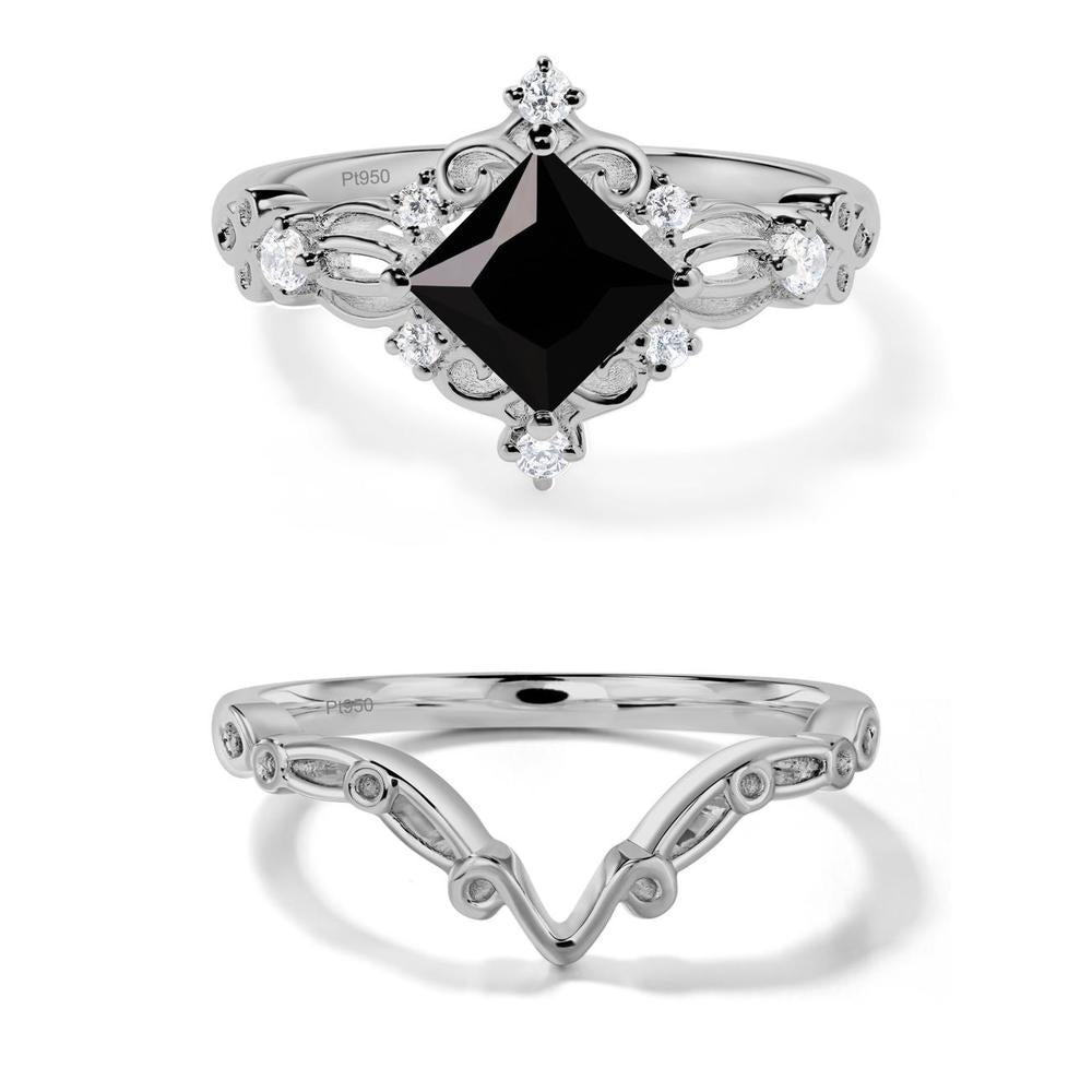 Starry Night Black Spinel Ring - LUO Jewelry #metal_platinum