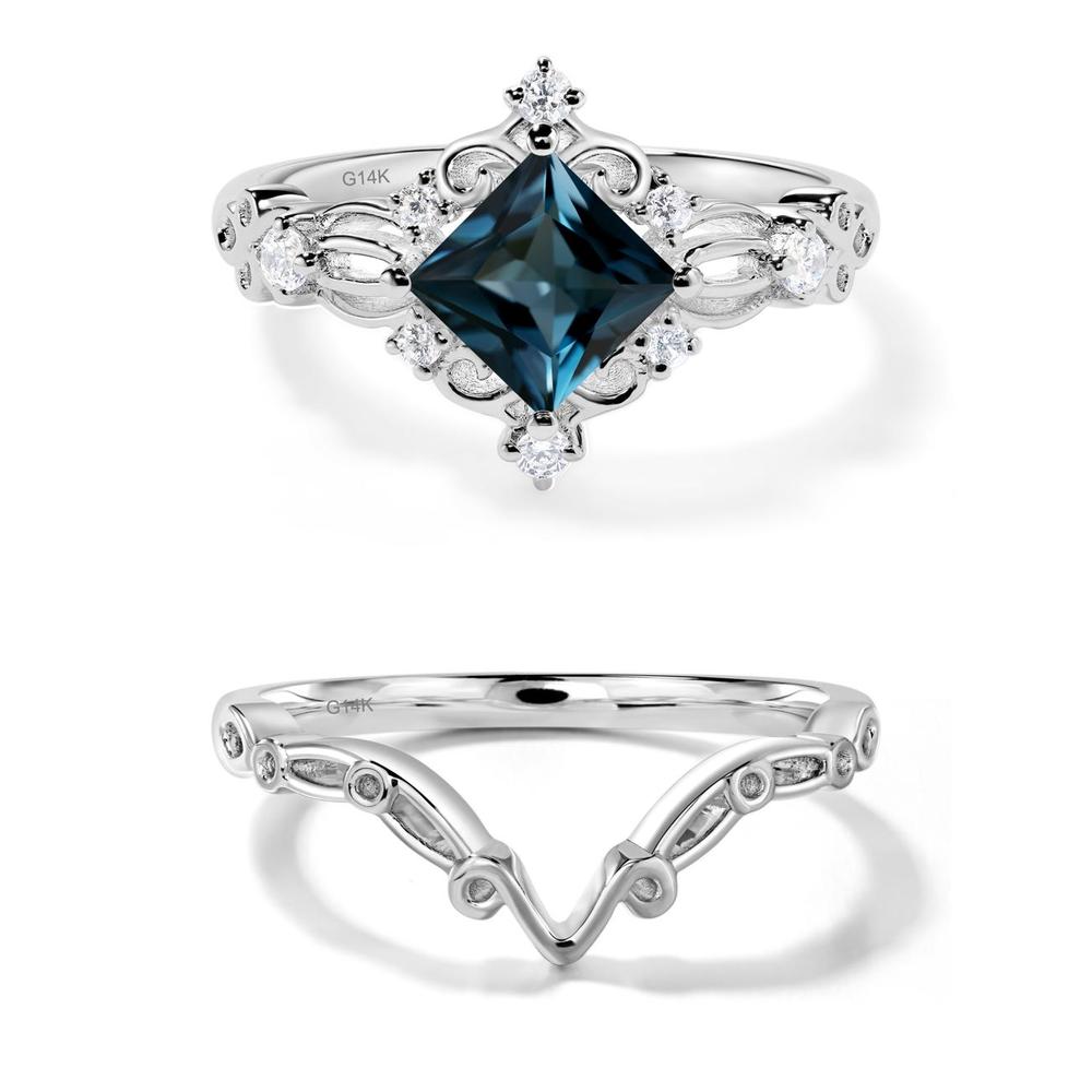 London Blue Topaz Sparkle Ring - LUO Jewelry #metal_14k white gold