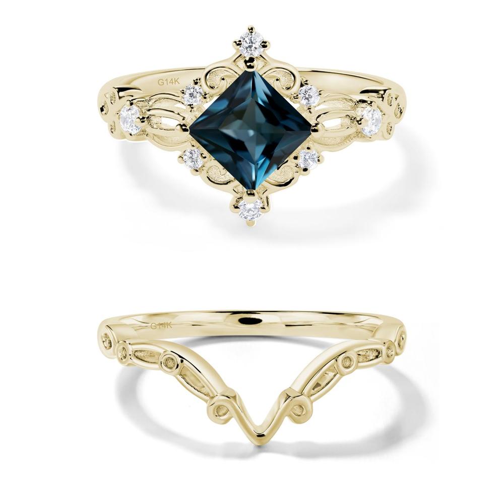 London Blue Topaz Sparkle Ring - LUO Jewelry #metal_14k yellow gold