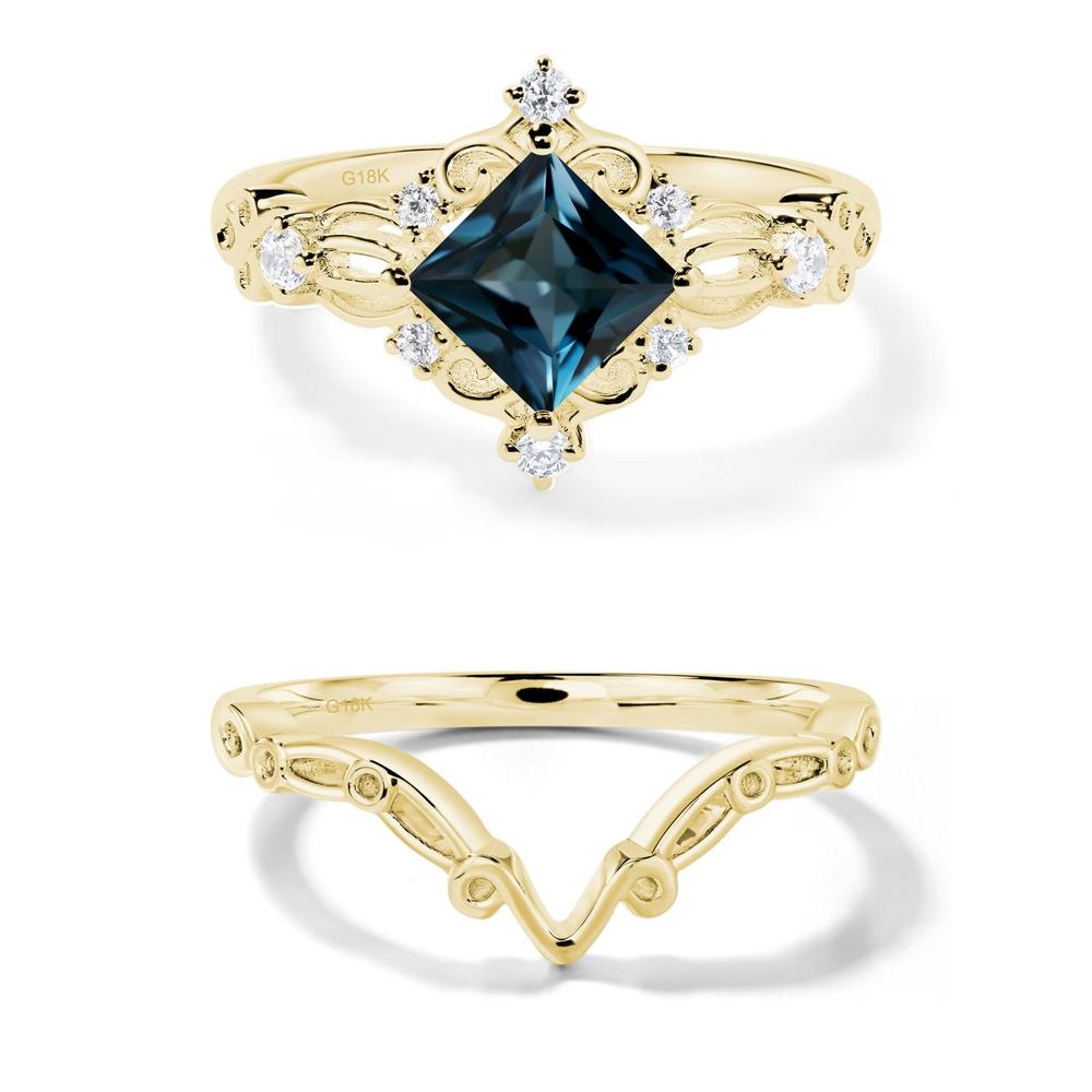 London Blue Topaz Sparkle Ring - LUO Jewelry #metal_18k yellow gold