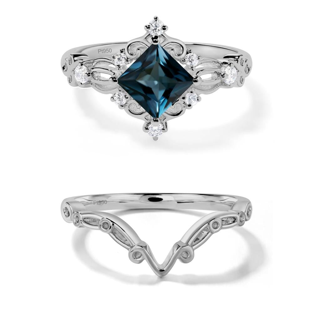 London Blue Topaz Sparkle Ring - LUO Jewelry #metal_platinum