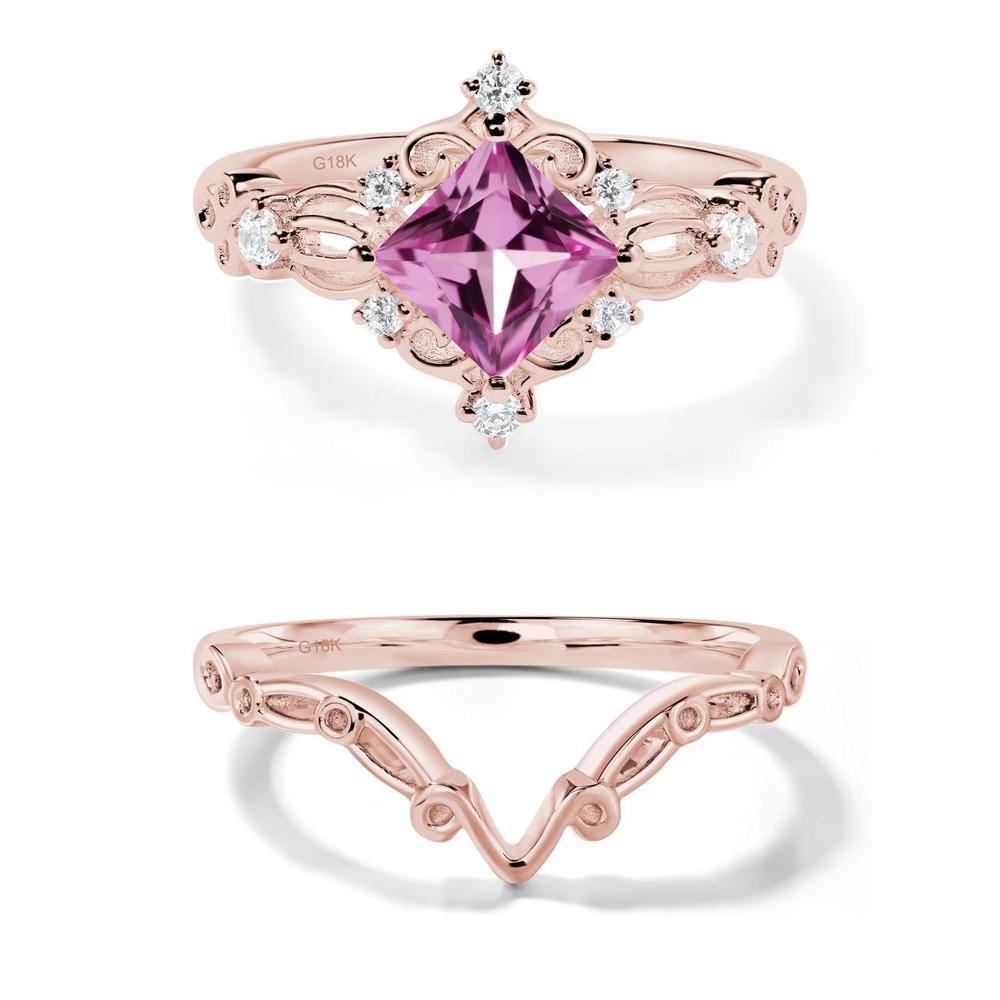 Pink Sapphire Sparkle Ring - LUO Jewelry #metal_18k rose gold