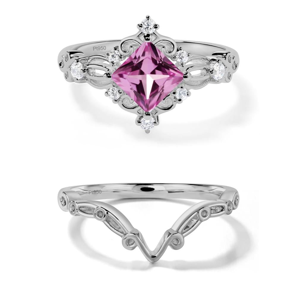 Pink Sapphire Sparkle Ring - LUO Jewelry #metal_platinum