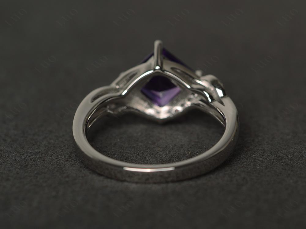 Amethyst Twisted Promise Ring - LUO Jewelry 