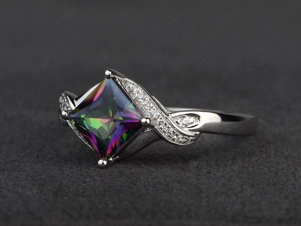 Mystic Topaz Twisted Promise Ring - LUO Jewelry 