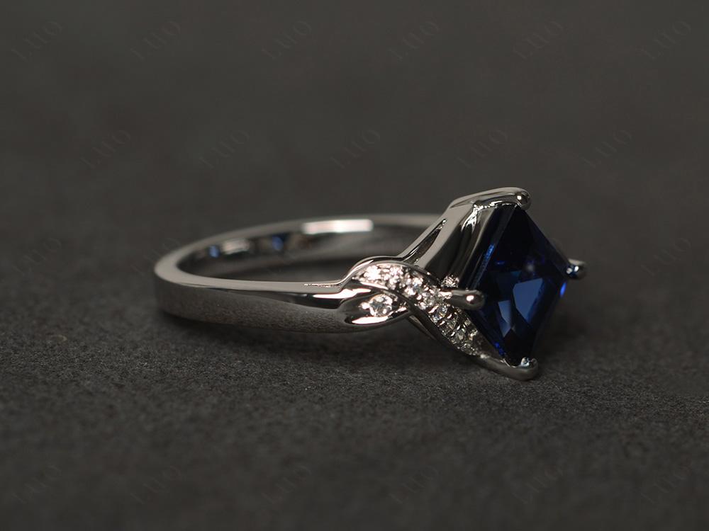 Sapphire Twisted Promise Ring - LUO Jewelry 