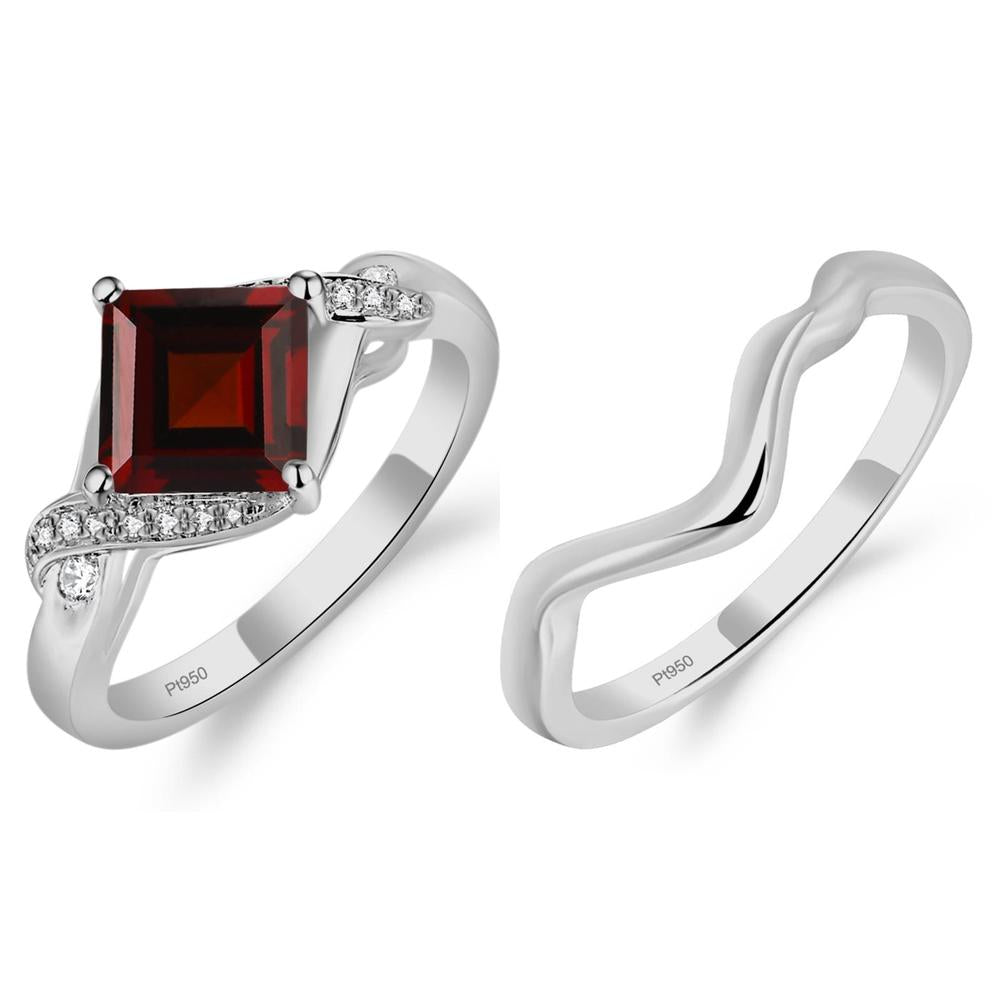 Garnet Twisted Promise Ring - LUO Jewelry #metal_xxxxx