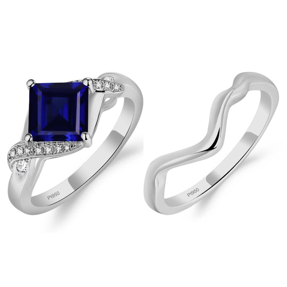 Sapphire Twisted Promise Ring - LUO Jewelry #metal_xxxxx