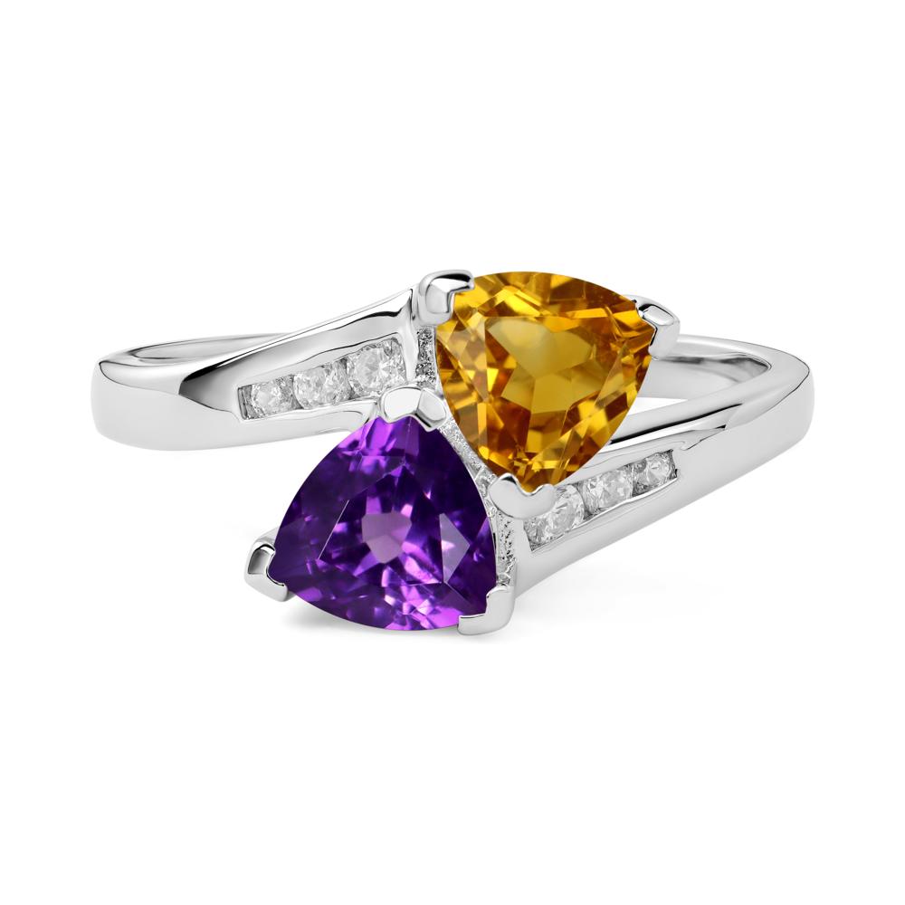 Amethyst and Citrine Ring - LUO Jewelry #metal_sterling silver