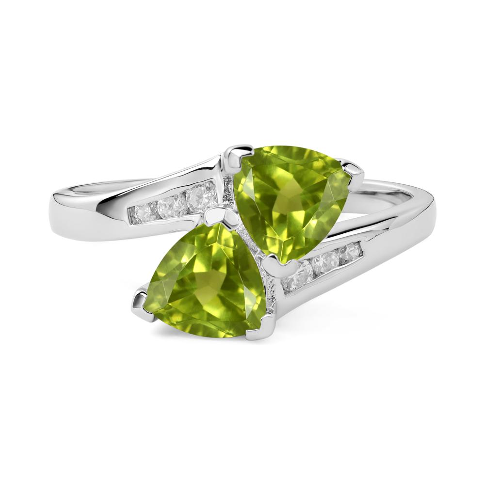 Peridot Bypass Ring - LUO Jewelry #metal_sterling silver