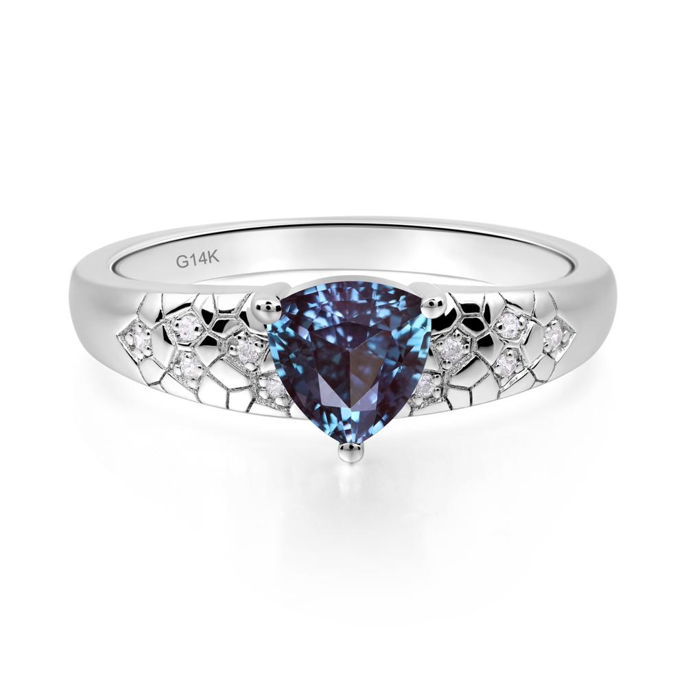 Alexandrite Cracked Ring | LUO Jewelry #metal_14k white gold