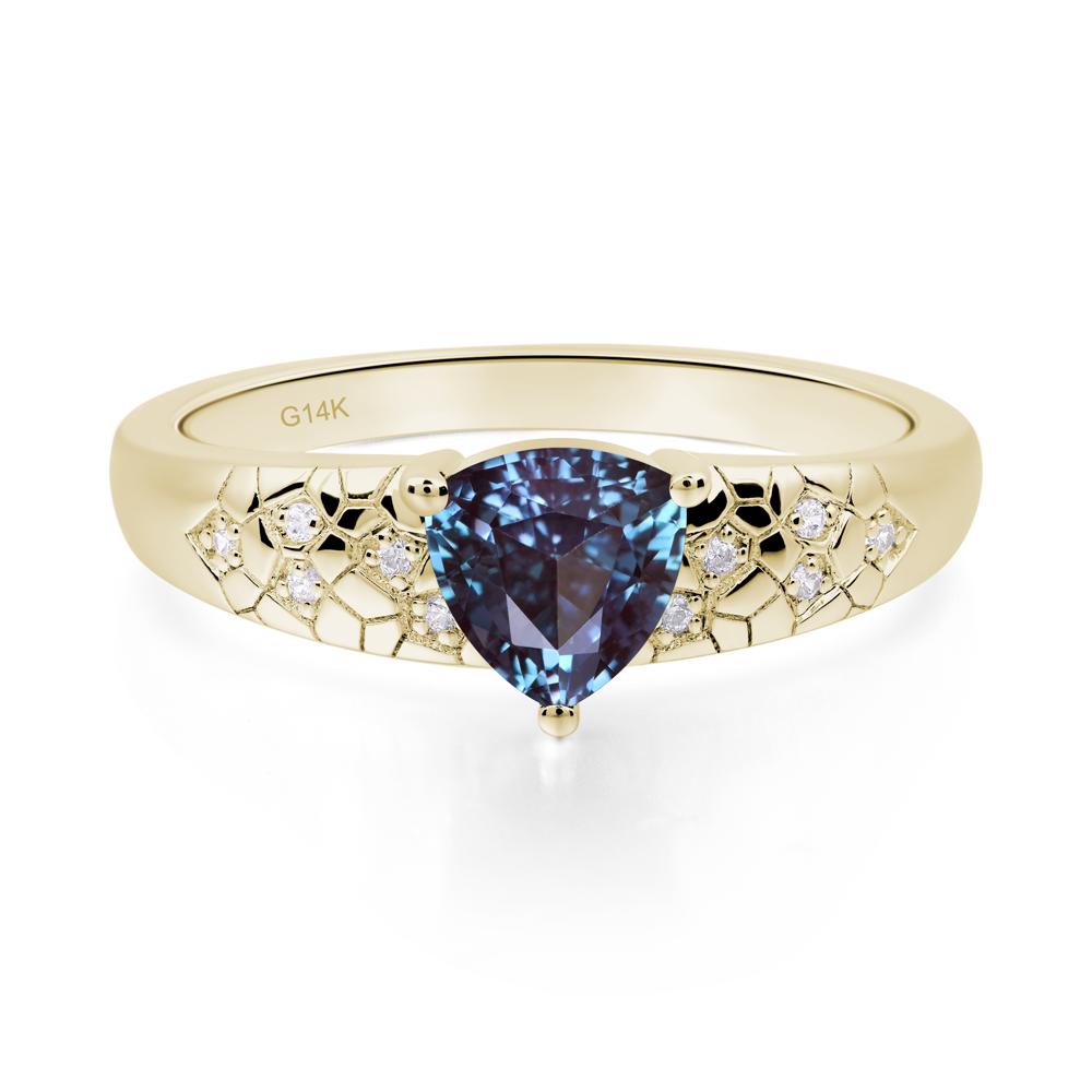 Alexandrite Cracked Ring | LUO Jewelry #metal_14k yellow gold