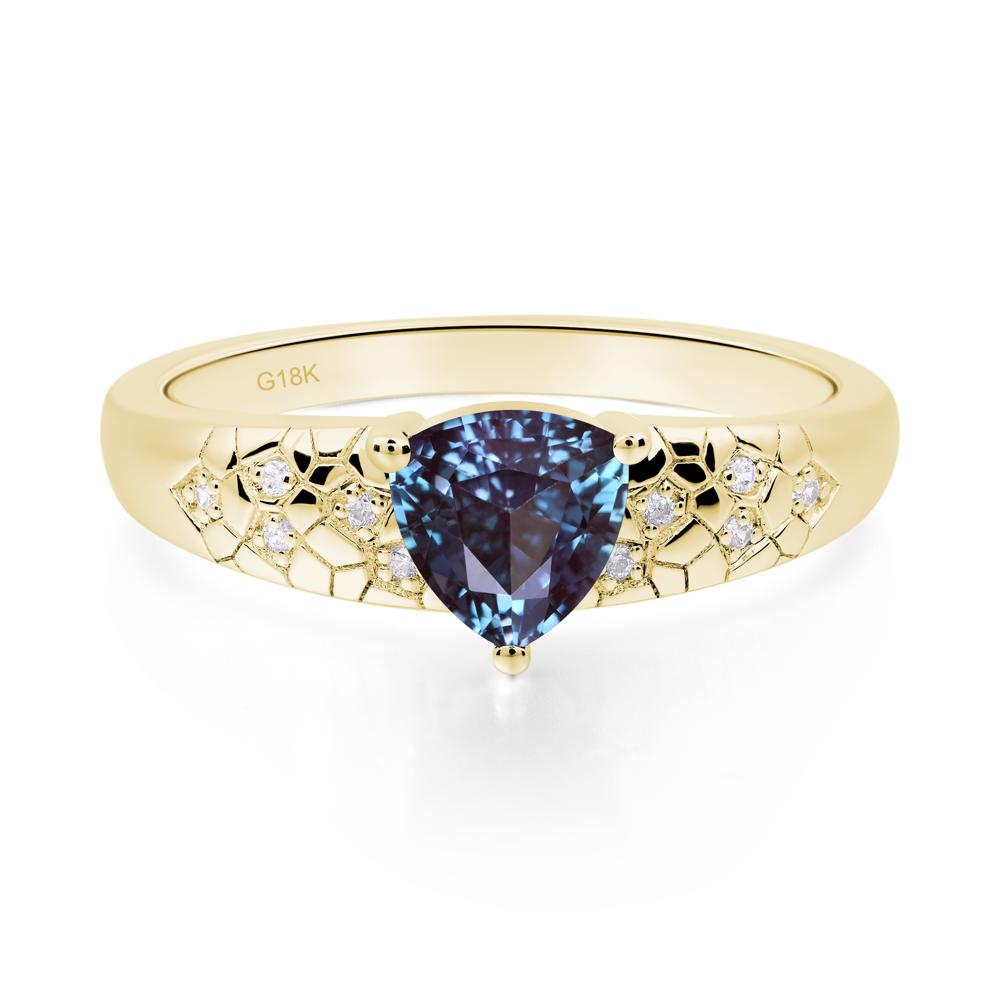 Alexandrite Cracked Ring | LUO Jewelry #metal_18k yellow gold